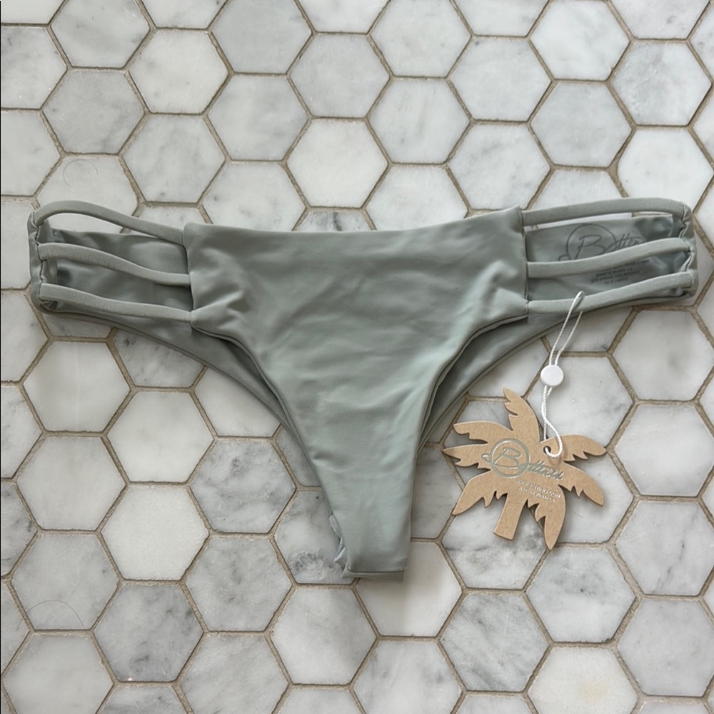 Green Minimalist Bikini with Hip Straps